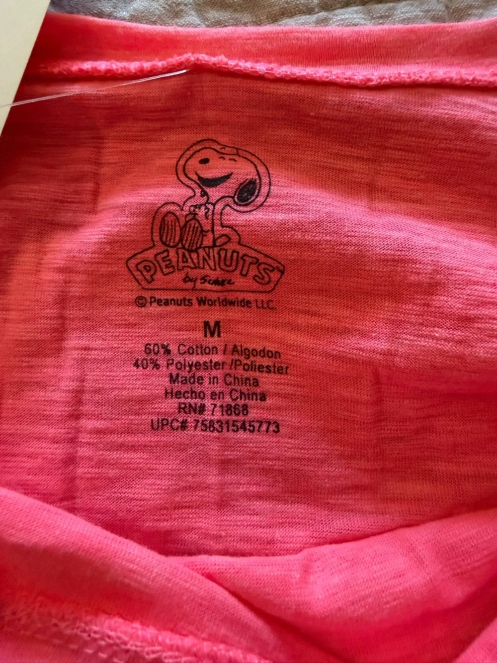 Peanuts Pink Graphic Tee - Picture 4 of 6